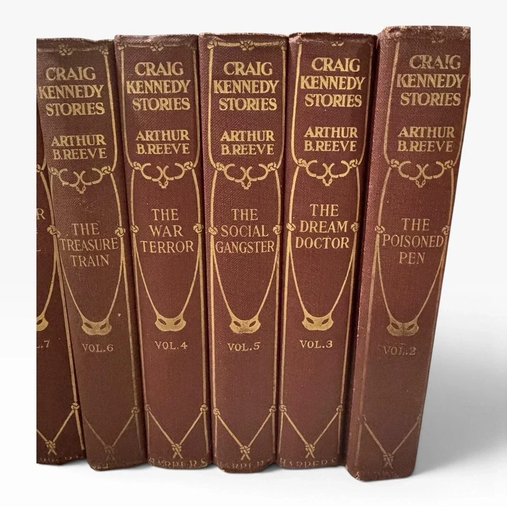 Craig Kennedy Stories ~ Arthur B Reeve ~ Antique 1910s HC Volumes 2-11